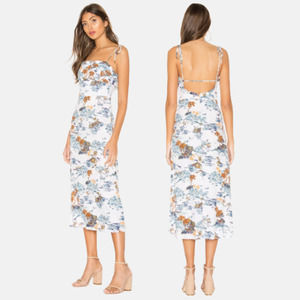 Free People Beach Linen Blend Midi Dress Womens 8